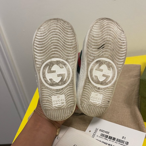 Gucci Kids new ACE lace up sneakers - Picture 2 of 7